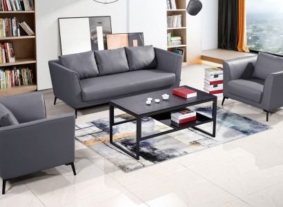 Ledersofa Sofagarnitur 3+1+1 Sitzer Set Garnitur Polstersofa Couch Designersofa